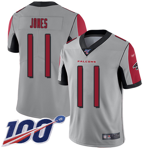 Atlanta Falcons Limited Silver Men Julio Jones Jersey NFL Football #11 100th Season Inverted Legend